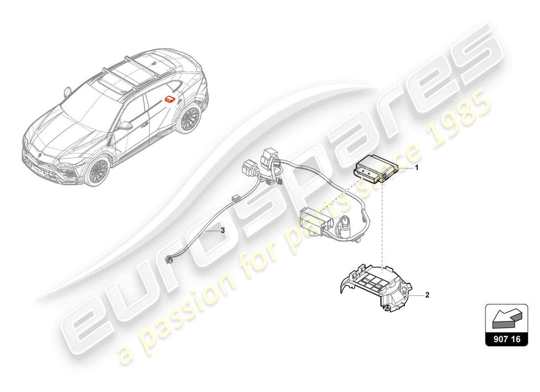 lamborghini urus s (2023) steuergerät für kraftstoffpumpe ersatzteildiagramm