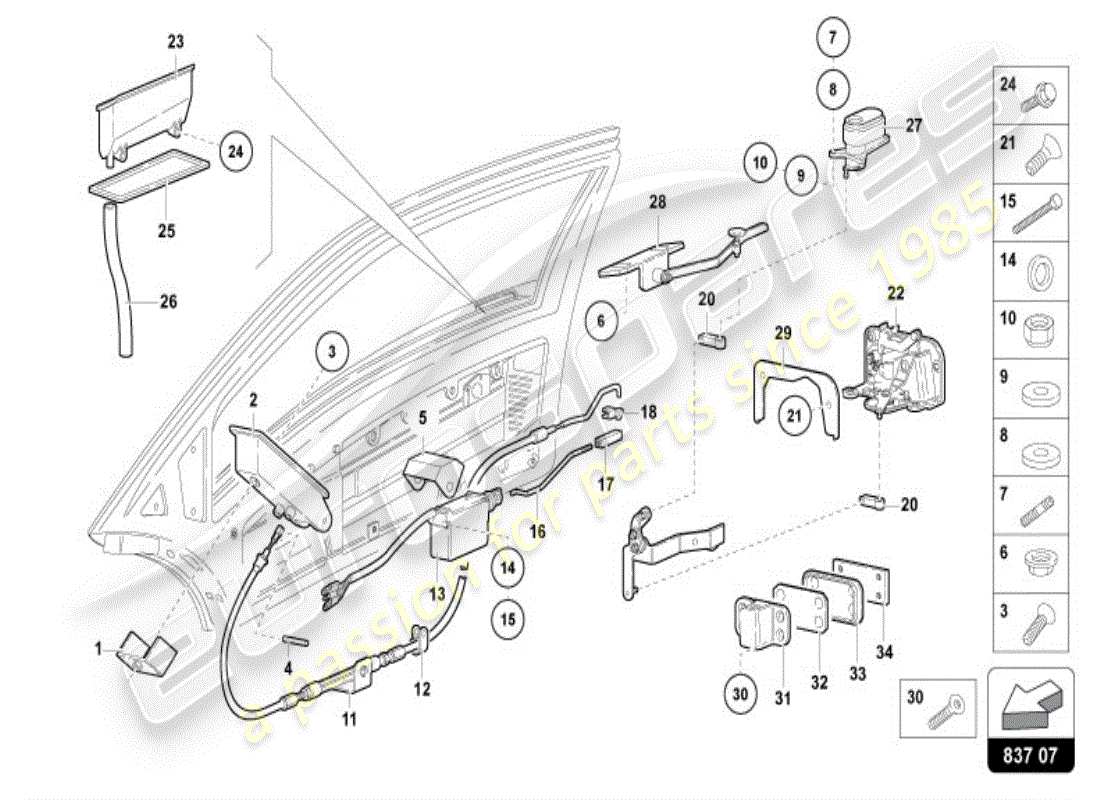 lamborghini diablo vt (1998) tür teilediagramm