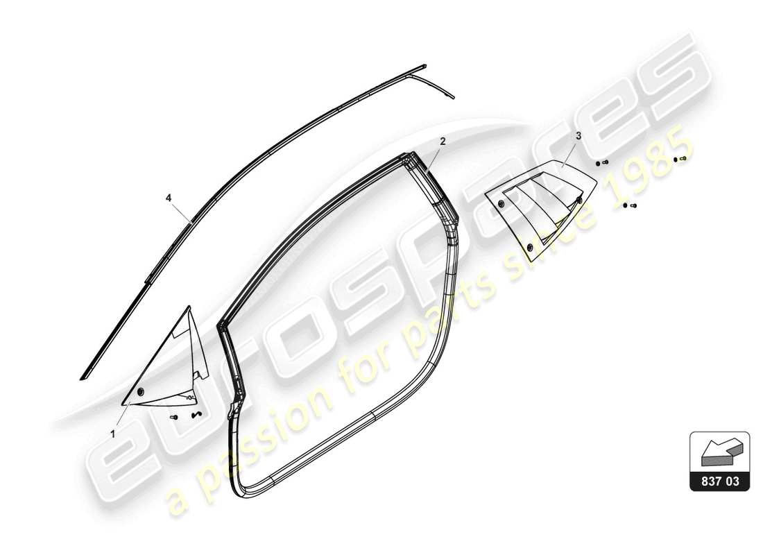 lamborghini gt3 evo (2018) türen zusatzteile teilediagramm