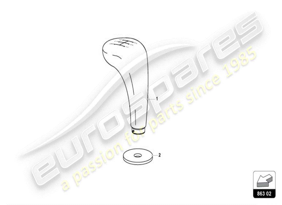lamborghini diablo vt (1998) schalthebel teilediagramm