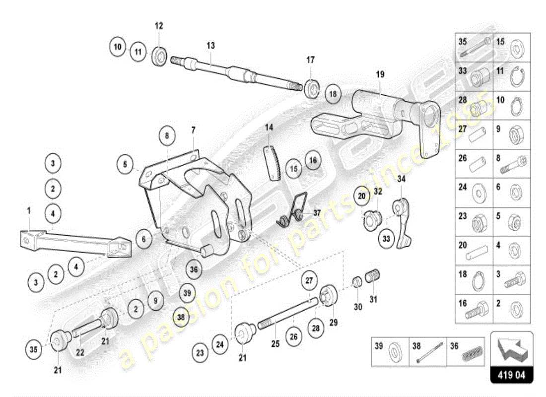 lamborghini diablo vt (1999) lenksystem teilediagramm