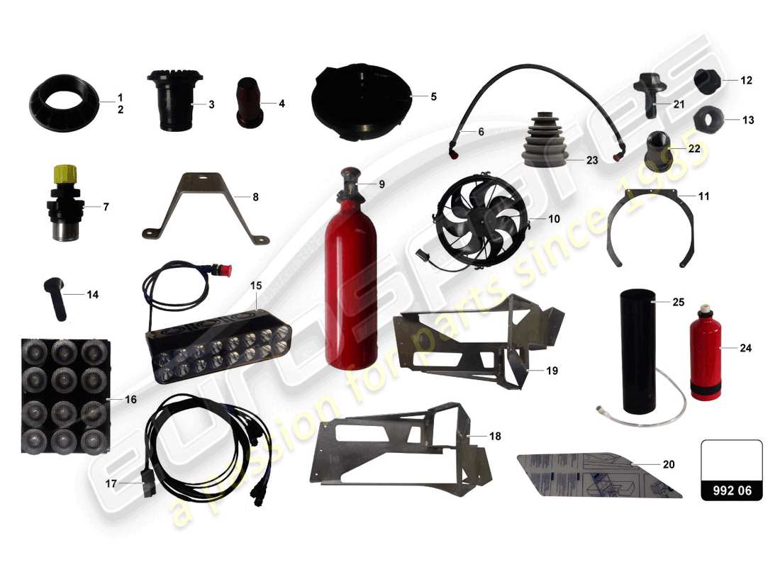 lamborghini super trofeo (2016) endurance kit ersatzteildiagramm