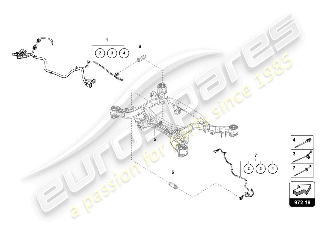 lamborghini urus s (2023) kabelbaum für zentralelektrik ersatzteildiagramm