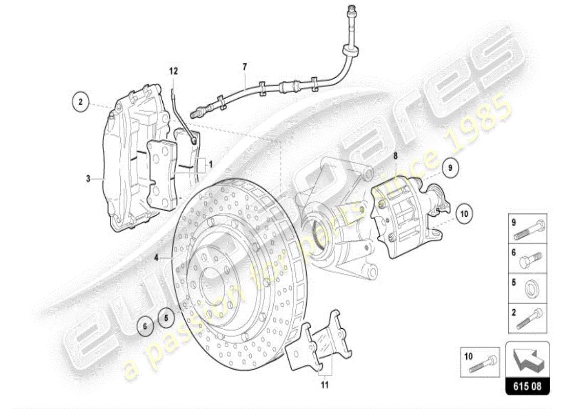 lamborghini diablo vt (1999) bremsscheibe hinten ersatzteildiagramm
