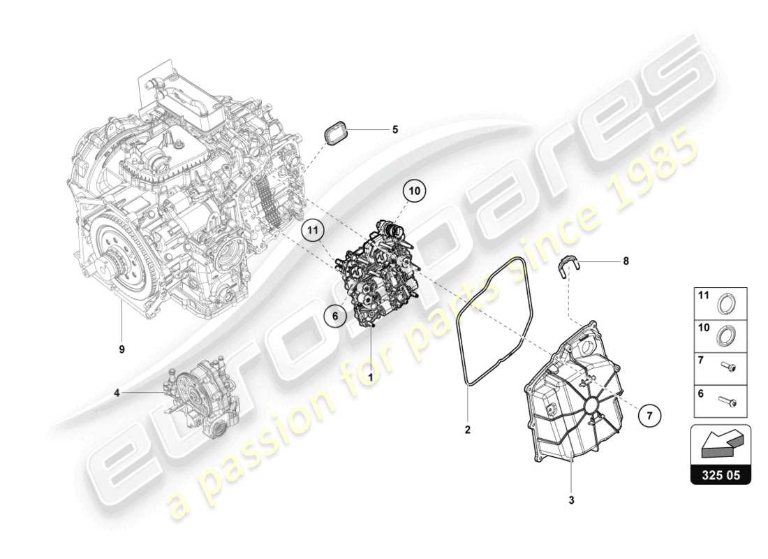 lamborghini evo coupe (2022) mechatronik mit software ersatzteildiagramm