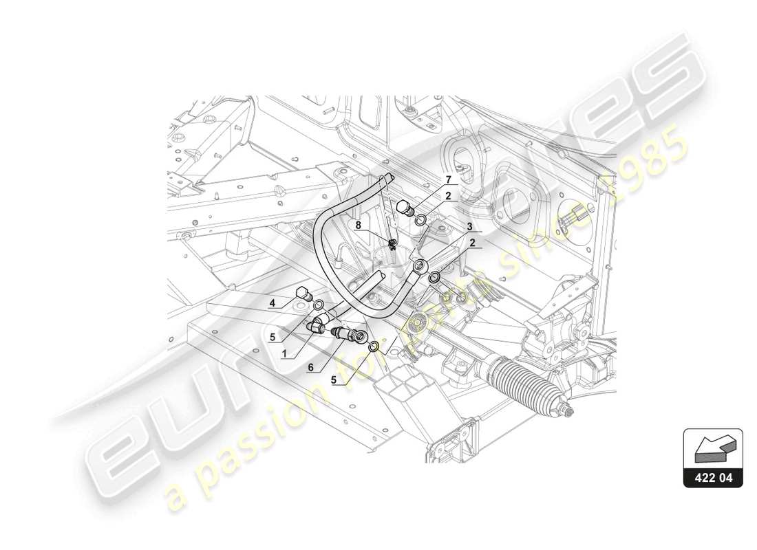 lamborghini gt3 (2017) hochdruckfluss teilediagramm