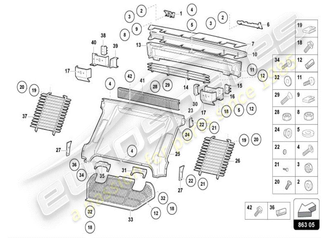 lamborghini diablo vt (1995) abdeckungen ersatzteildiagramm