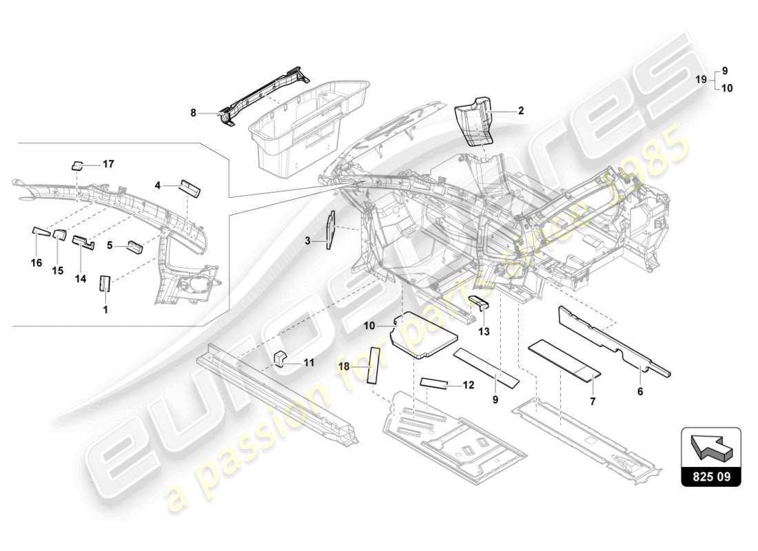 lamborghini sto (2024) dämpfung ersatzteildiagramm