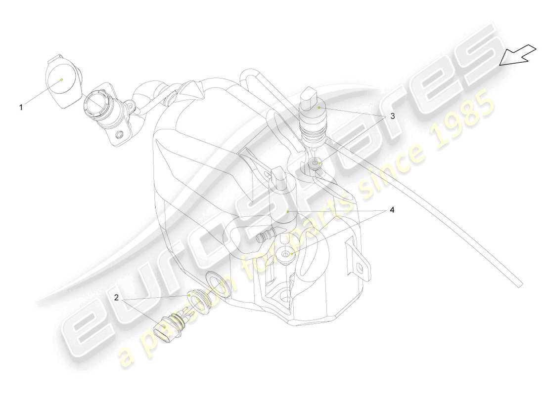 lamborghini lp570-4 sl (2010) wasserstandsgeber - ersatzteildiagramm