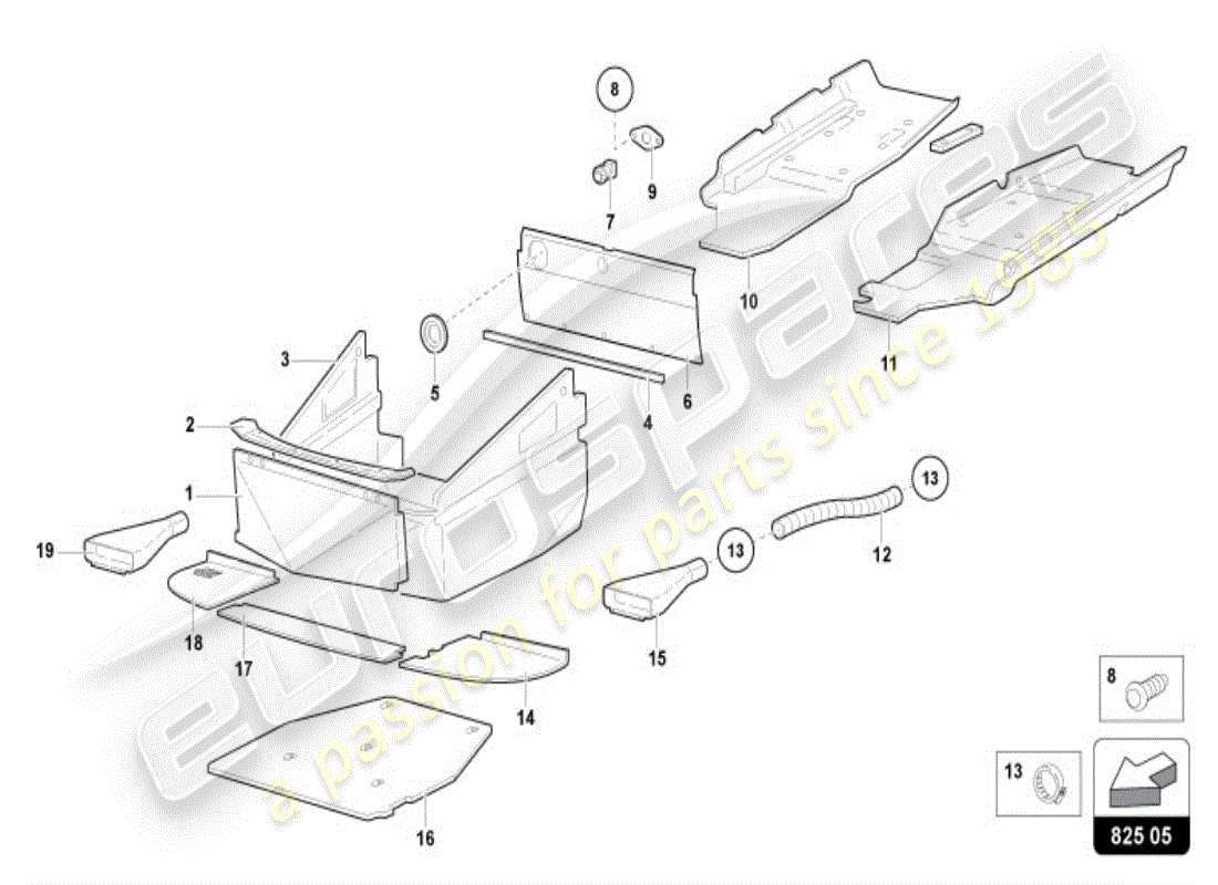 lamborghini diablo vt (1999) trim panel ersatzteildiagramm