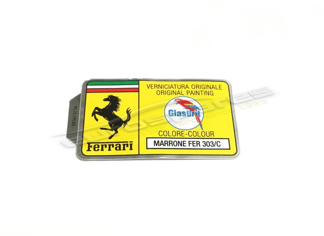 neuer ferrari glasurit-lackcode-aufkleber (kreis). teilenummer er361536 (1)