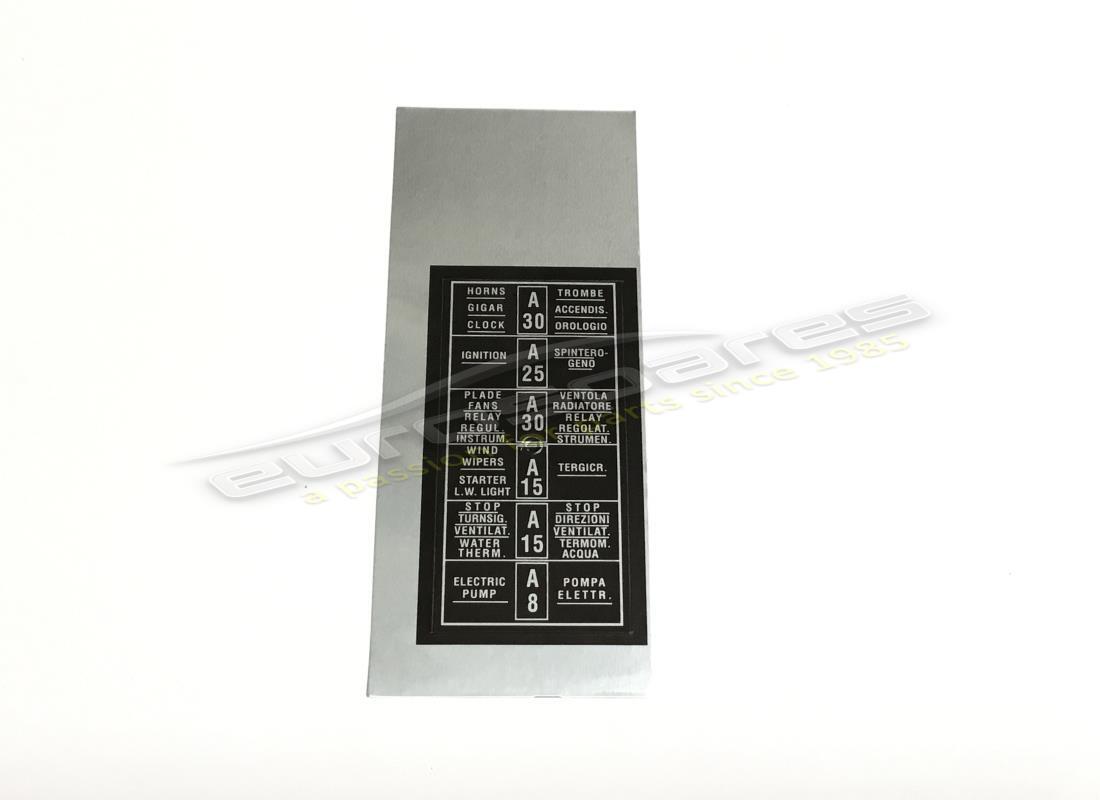 neuer ferrari sicherungskasten-aufkleber. teilenummer fst007 (1)