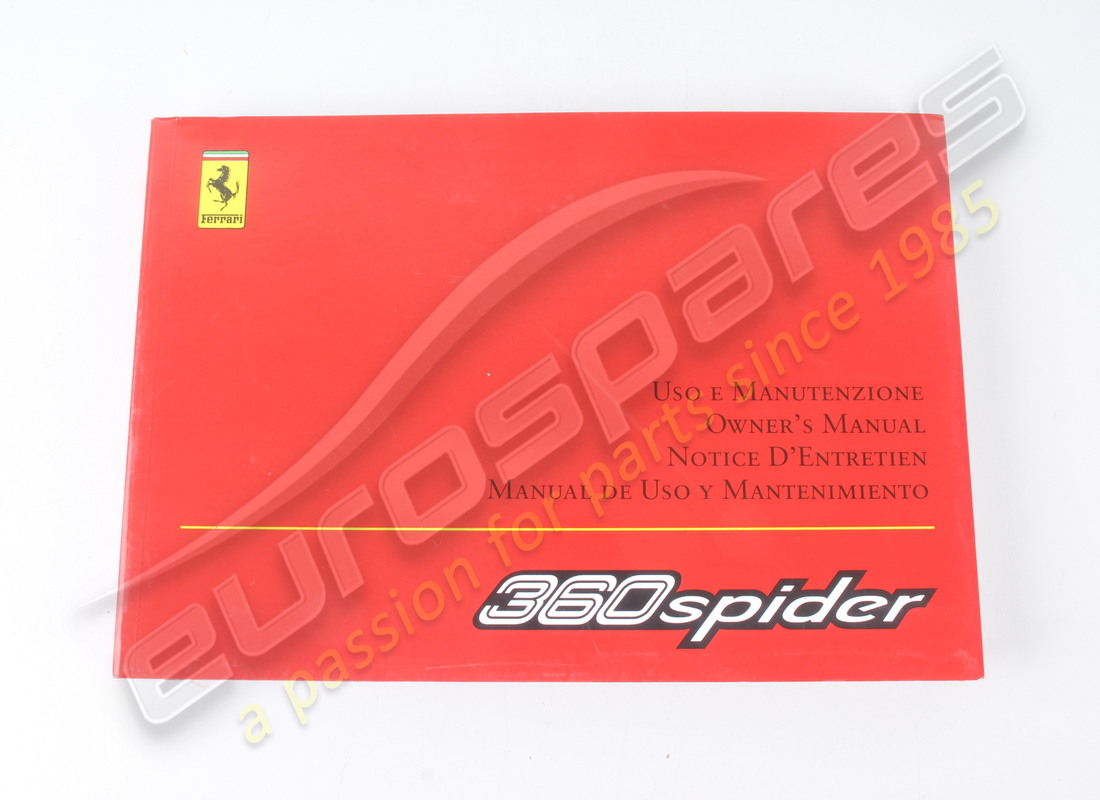 NEUES FERRARI BEDIENUNGSANLEITUNG. TEILENUMMER 67253500 (2) neues ferrari bedienungsanleitung. teilenummer 67253500 (2)