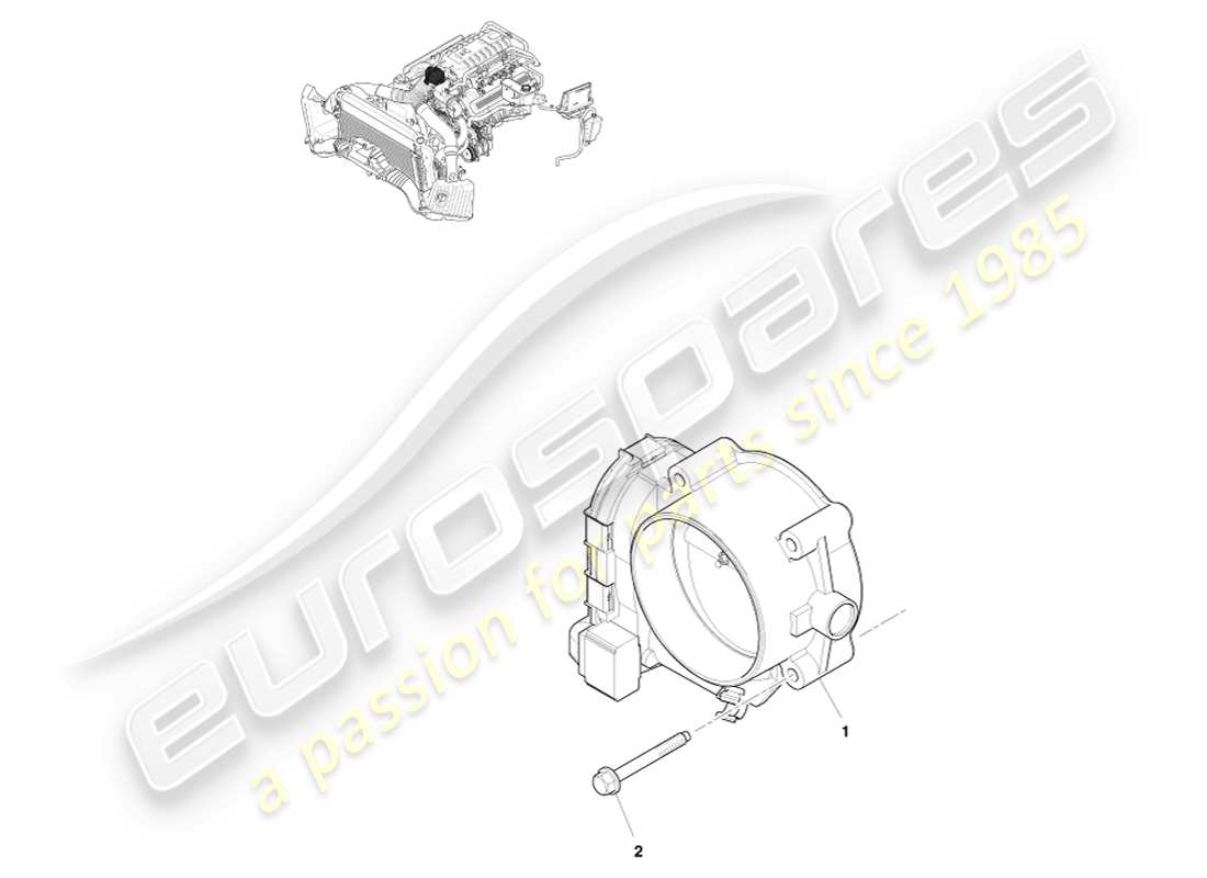 aston martin v8 vantage (2007) teilediagramm der beschleunigungssteuerung