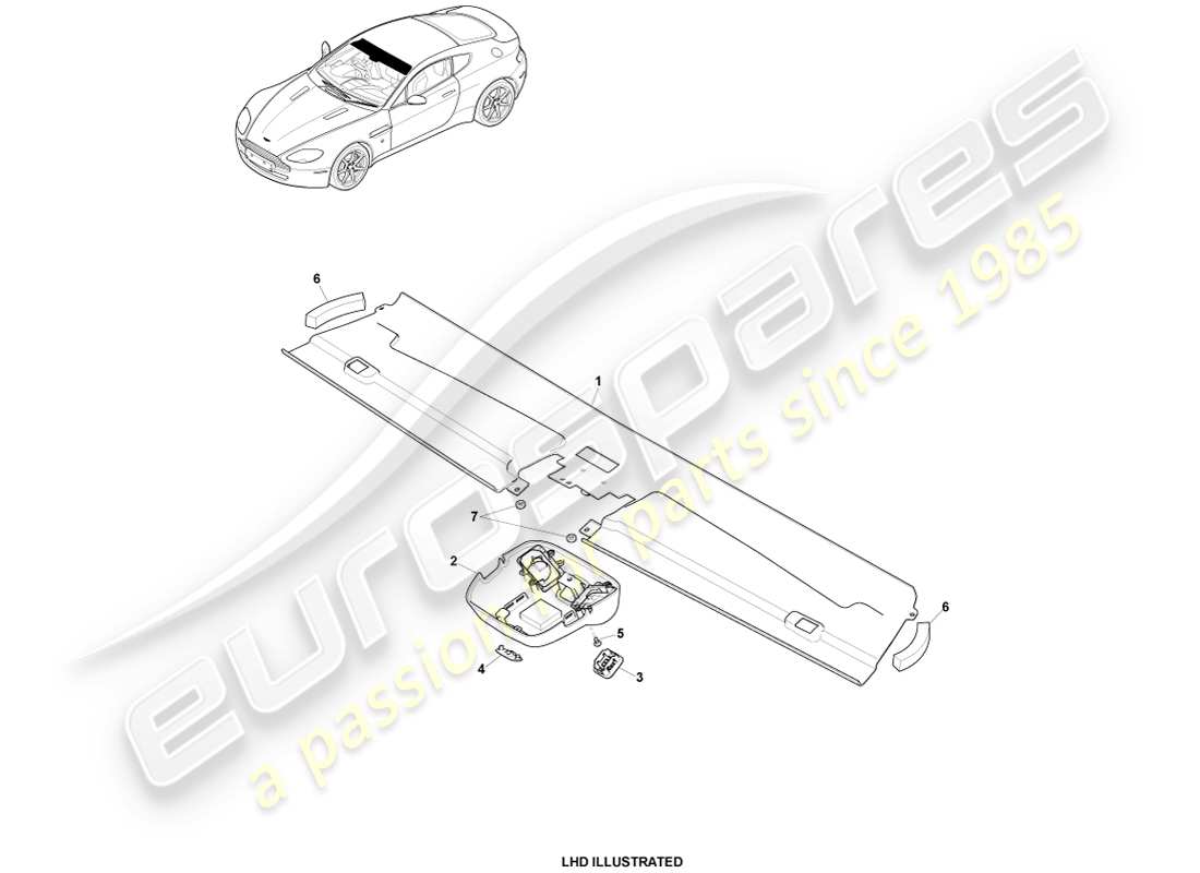 aston martin v8 vantage (2007) krümmerverkleidung, coupé 09my ersatzteildiagramm