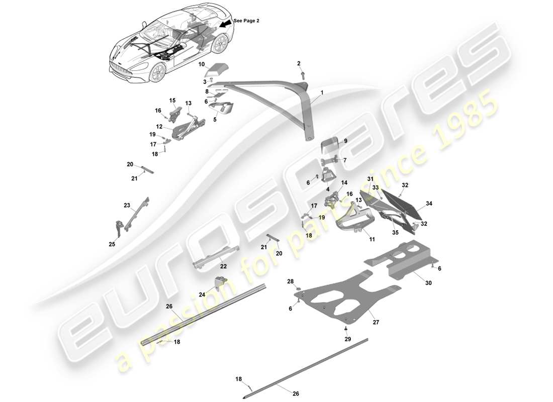 aston martin vanquish (2013) zusatzteile, coupé 14.5my, seite 1 teilediagramm