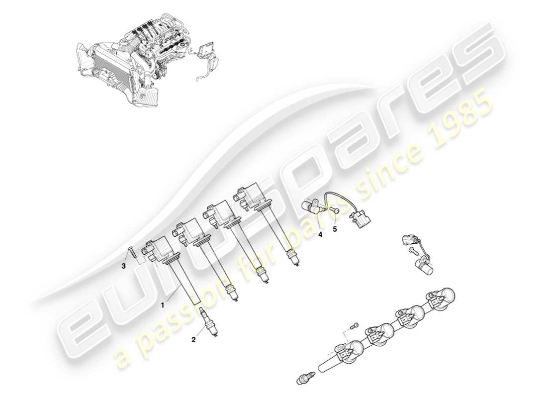 aston martin v8 vantage (2007) zündteildiagramm