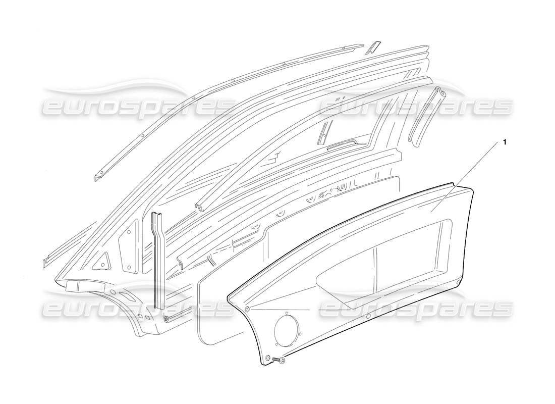 lamborghini diablo sv (1997) türen (gültig für rh d. - märz 1997) teilediagramm