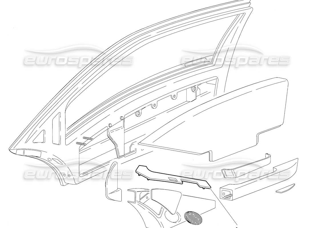 lamborghini diablo (1991) türen (gültig für gb-version - oktober 1991) teilediagramm