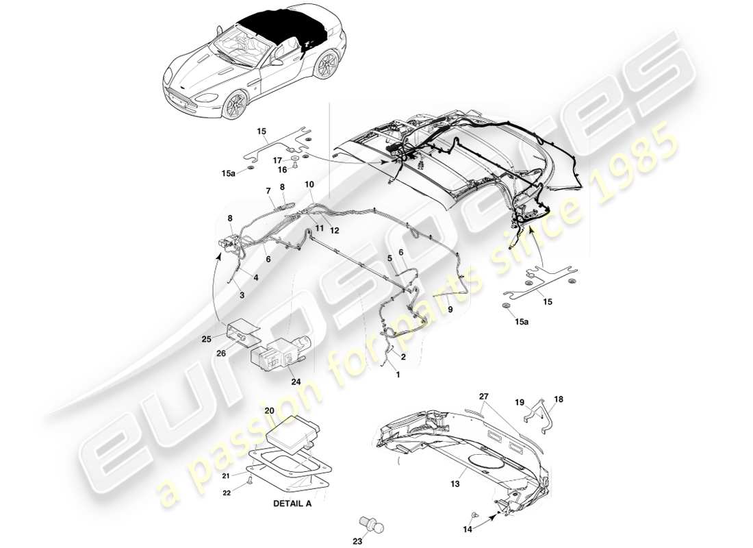 aston martin v8 vantage (2007) roadsterdach, page2 ersatzteildiagramm