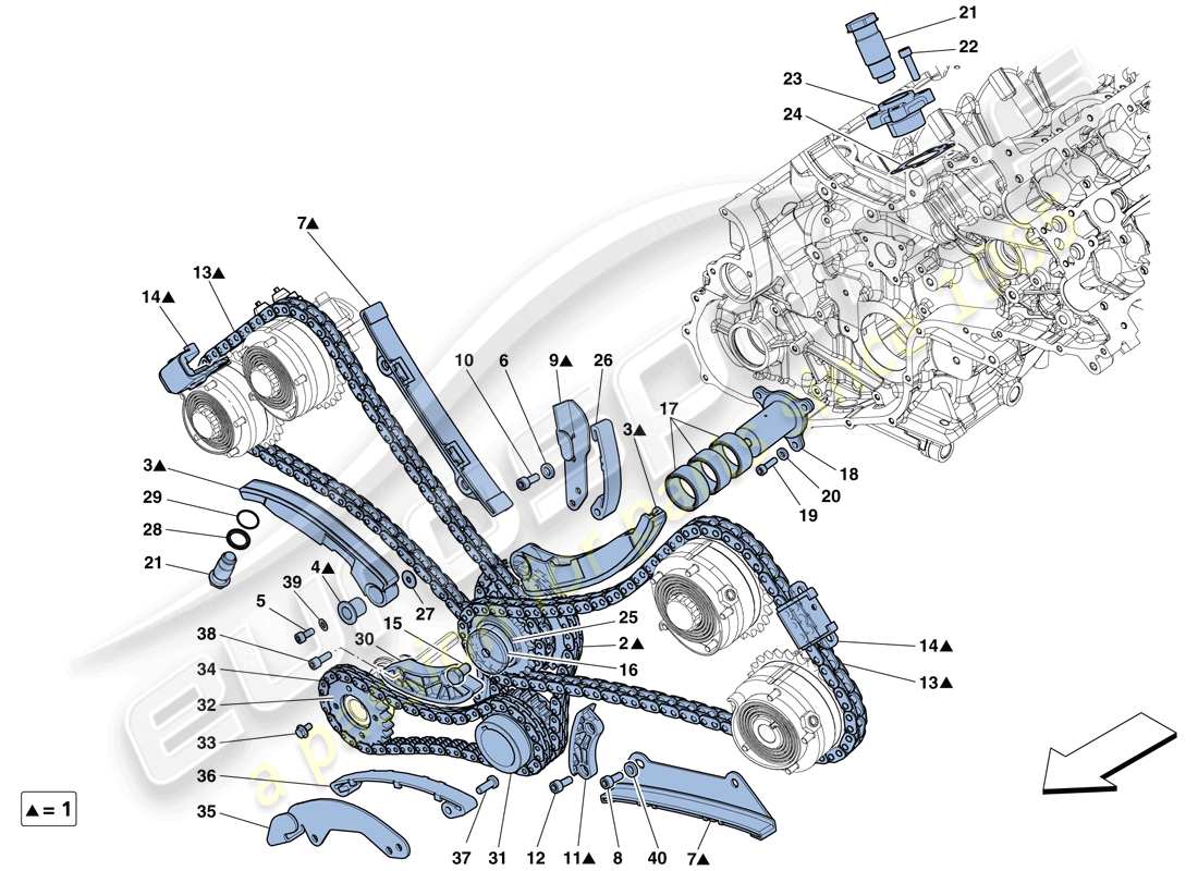 ferrari 458 italia (europe) steuersystem - antriebsteildiagramm