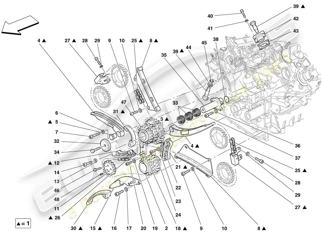 ferrari f430 spider (europe) steuersystem - antriebsteildiagramm