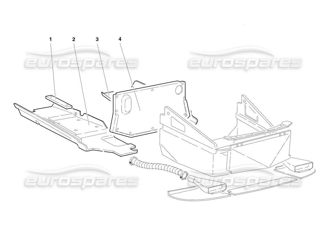lamborghini diablo sv (1997) rahmenbodenplatten (gültig für rh d. - märz 1997) teilediagramm