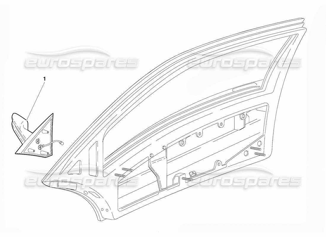 lamborghini diablo (1991) türen (gültig für usa-version – september 1991) teilediagramm