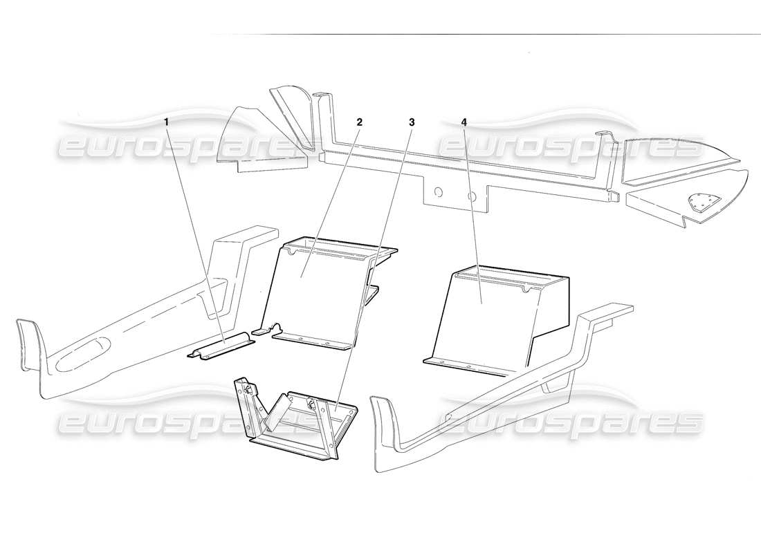 lamborghini diablo se30 (1995) fahrgastraumverkleidung (gültig für rh d. version - januar 1995) teilediagramm
