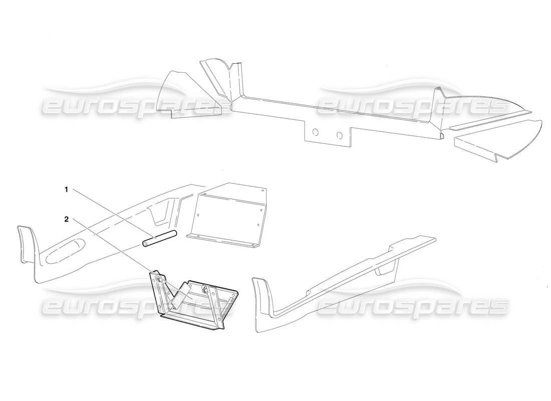 lamborghini diablo sv (1997) fahrgastraumverkleidung (gültig für rh d. - märz 1997) teilediagramm