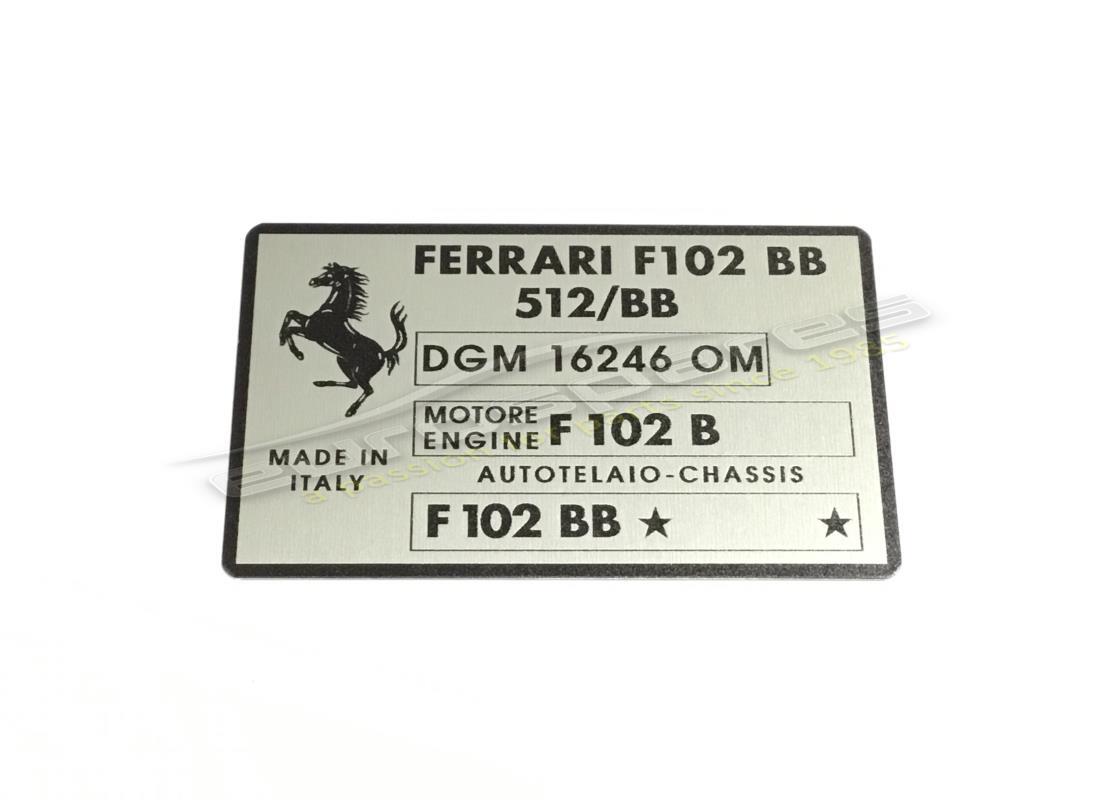 neues ferrari 512bb identifizierungsschild. teilenummer fpl009 (1)