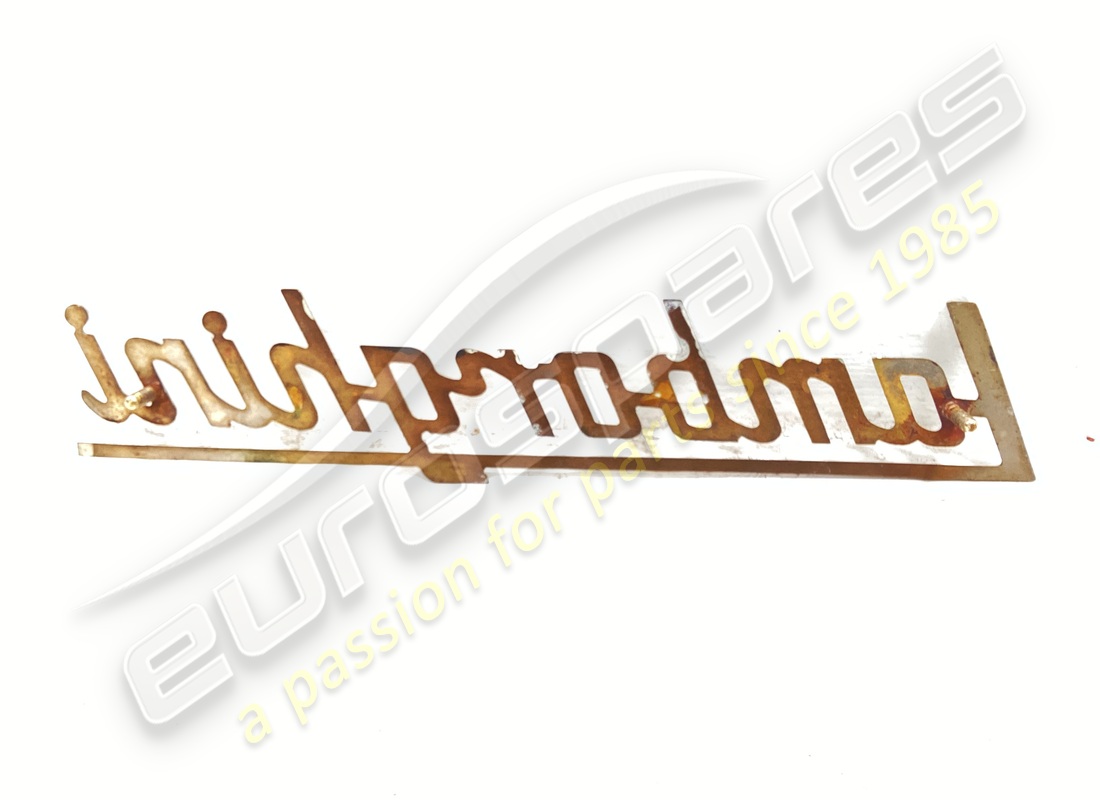 gebrauchtes abzeichen mit lamborghini buchstaben (chrom). teilenummer 006106554 (2)