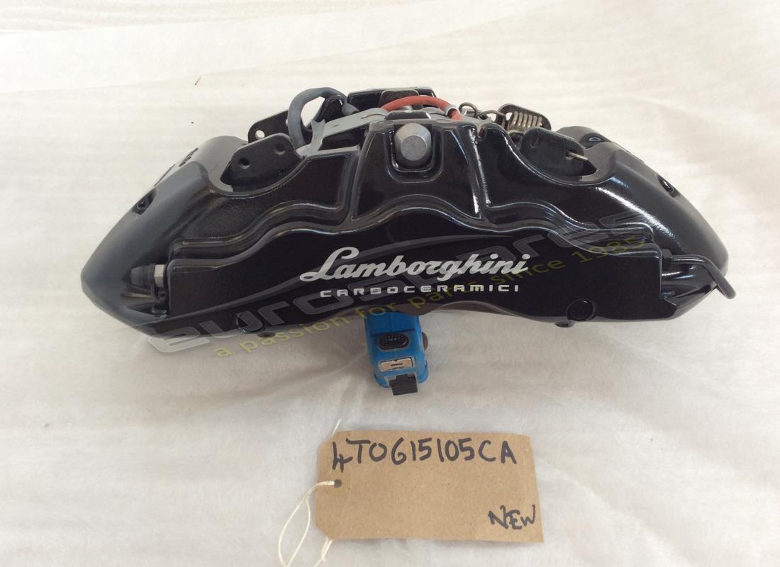 NEUER Lamborghini BREMSSATTEL KERAMIK SCHWARZ . TEILENUMMER 4T0615105CA (1)