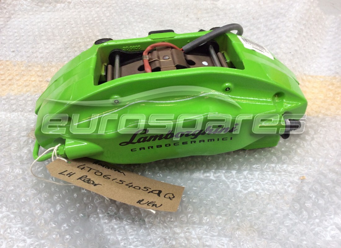 neuer lamborghini hinterer bremssattel in grün. teilenummer 4t0615405aq (1)