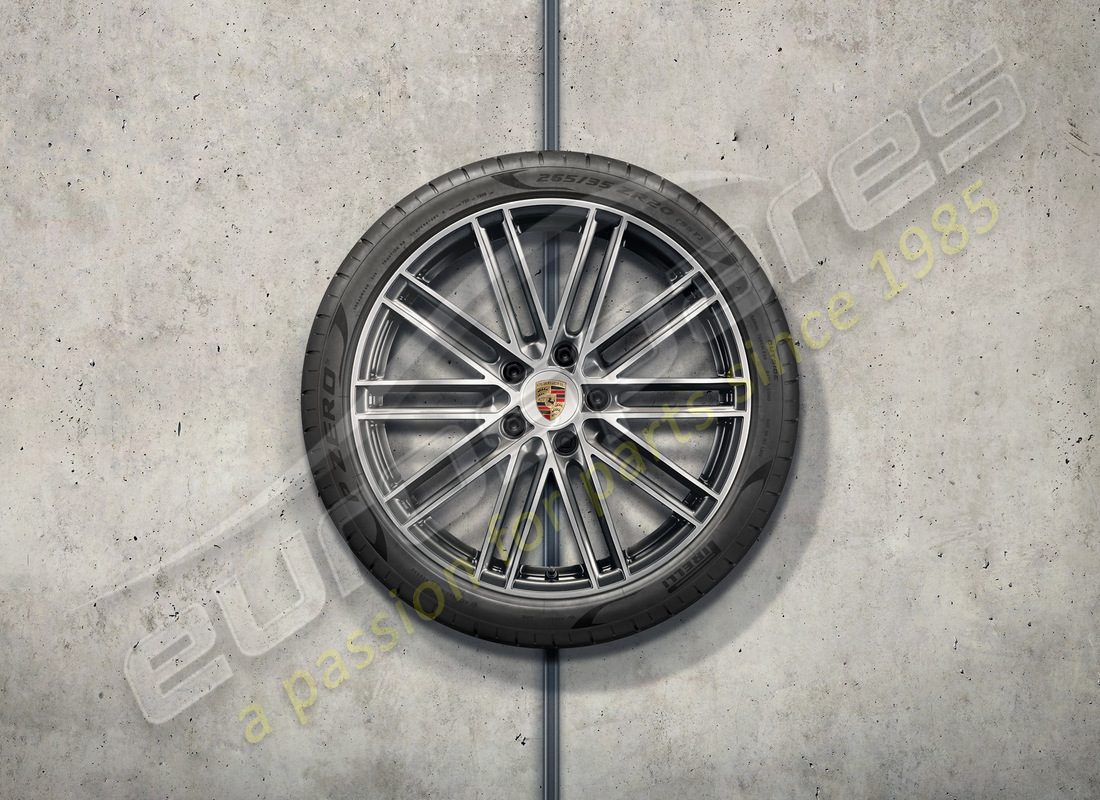 neu porsche 20-inch 911 turbo sommer rad- und reifensatz - titan. teilenummer 98204460218 (1)