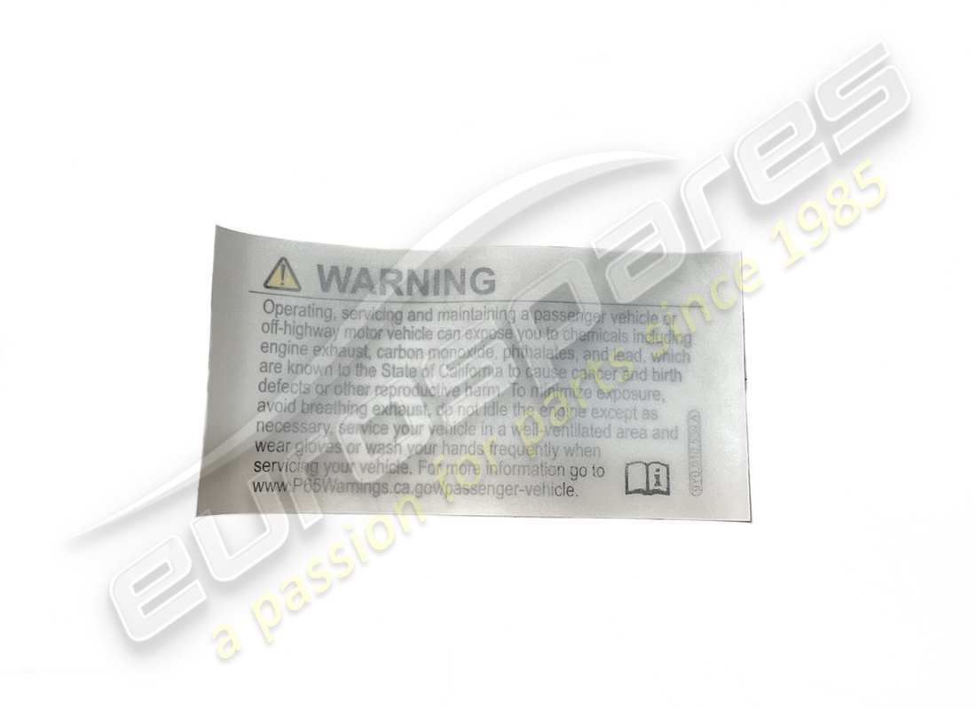 neuer lamborghini warnaufkleber kalifornien. teilenummer 9y0010539a (2)