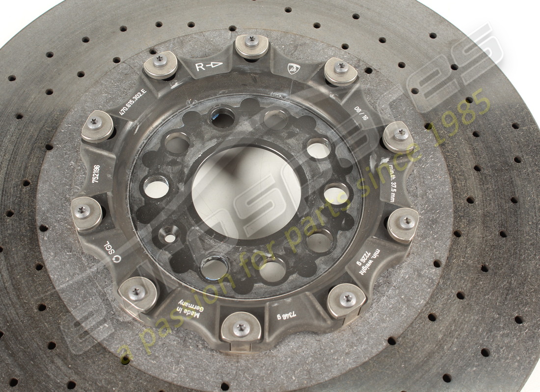 gebrauchte lamborghini keramikbremsscheibe vorne rechts (belüftet). teilenummer 470615302g (2)