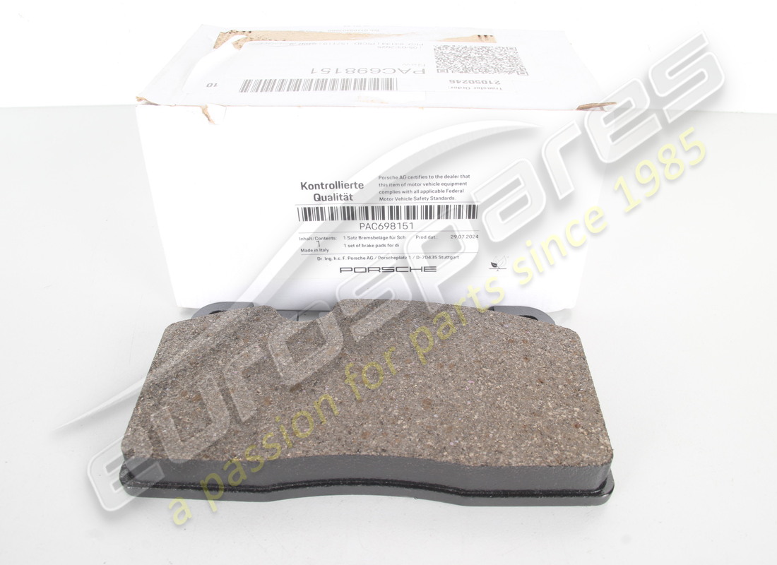 neu porsche 1 satz von bremsbelagsatz für bremsscheibe. teilenummer pac698151 (2)
