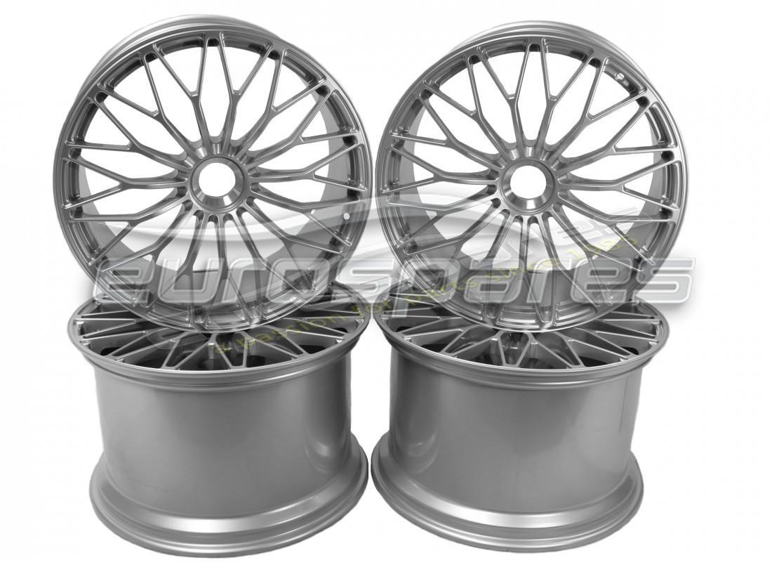 neues lamborghini sv-zentralverschluss-felgen-set, glänzendes silber. teilenummer 470601009 (1)