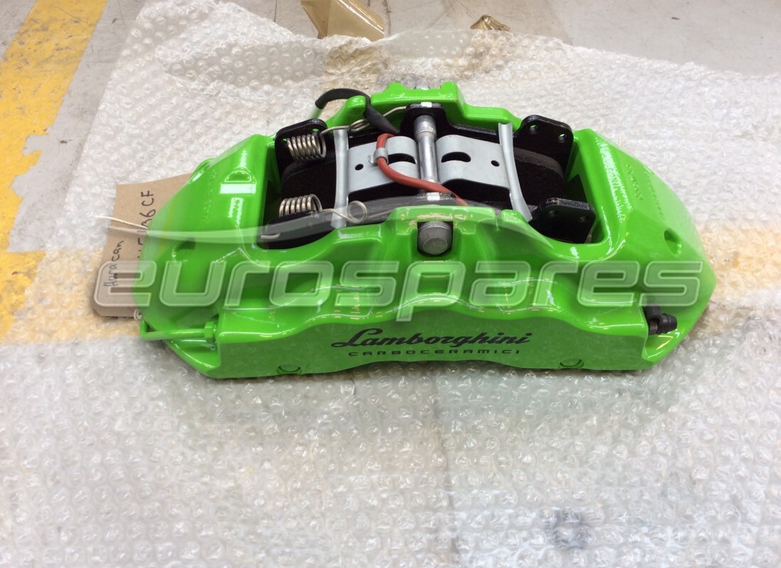 neuer lamborghini vorderbremssattel in grün. teilenummer 4t0615106cf (1)