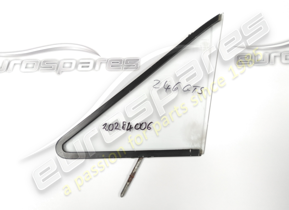 GEBRAUCHTES Ferrari RECHTES VORDERES SEITENFENSTERGLAS MIT RAHMEN GTS. TEILENUMMER 20284006 (1)