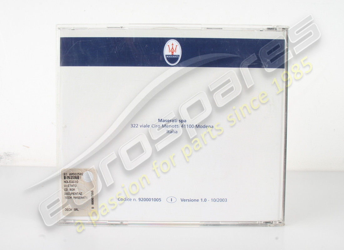 neu maserati cd techn.doc.qp it. teilenummer 920001005 (3)