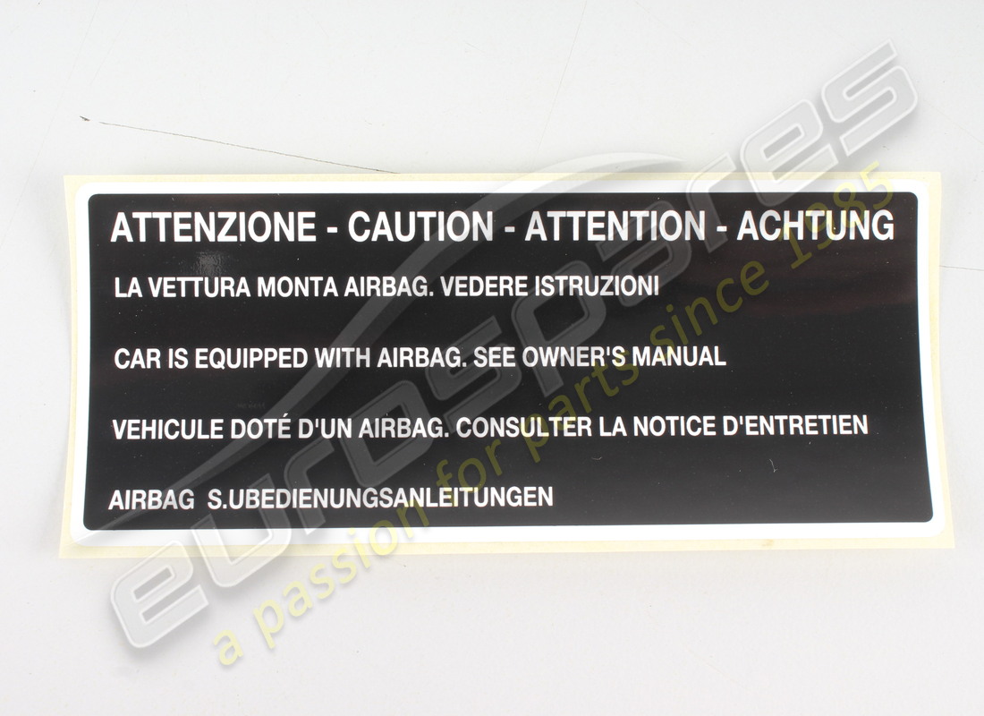neuer ferrari klebebeschild für airbag. teilenummer 12856780 (1)