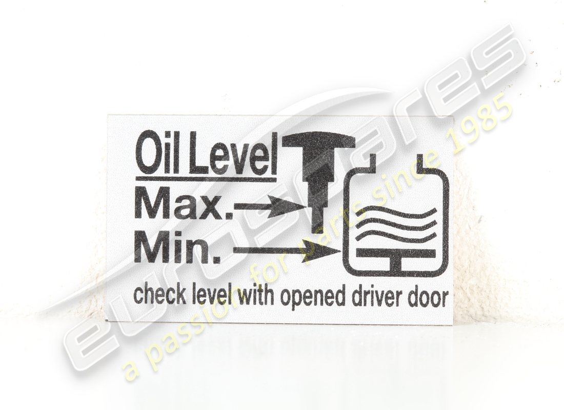 NEUES LAMBORGHINI-ETIKETT, ÖLSTAND. TEILENUMMER 086010530 (1) neues lamborghini-etikett, ölstand. teilenummer 086010530 (1)