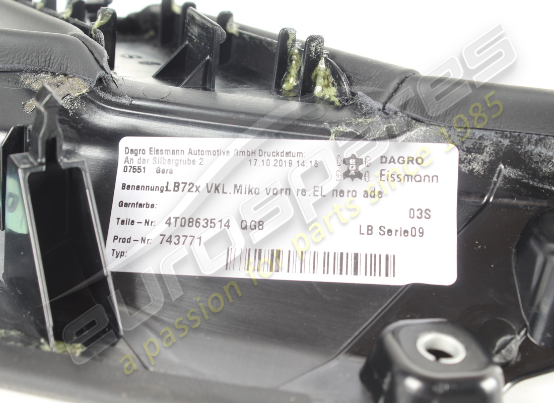 gebraucht lamborghini unterteil lw seitenabdeckung tunn.. teilenummer 4t0863514 (3)