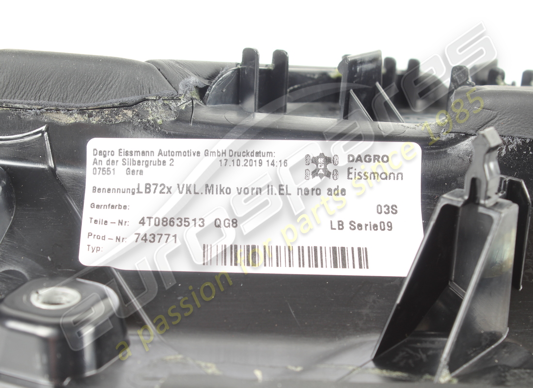 gebraucht lamborghini unterteil lw seitenabdeckung tunn.. teilenummer 4t0863513 (2)