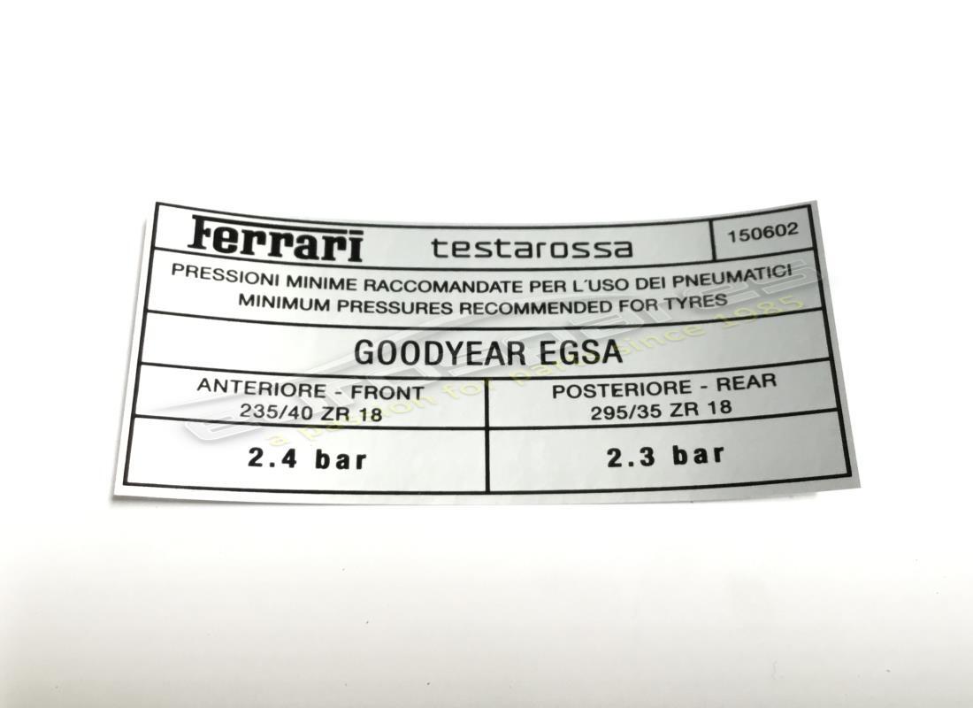 neuer ferrari reifenfüllaufkleber goodyear. teilenummer 150602 (1)