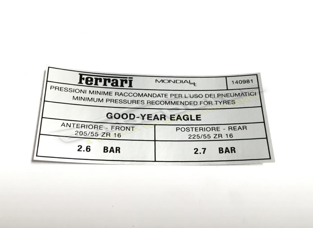 neuer ferrari goodyear-reifenfüllaufkleber. teilenummer 140981 (1)