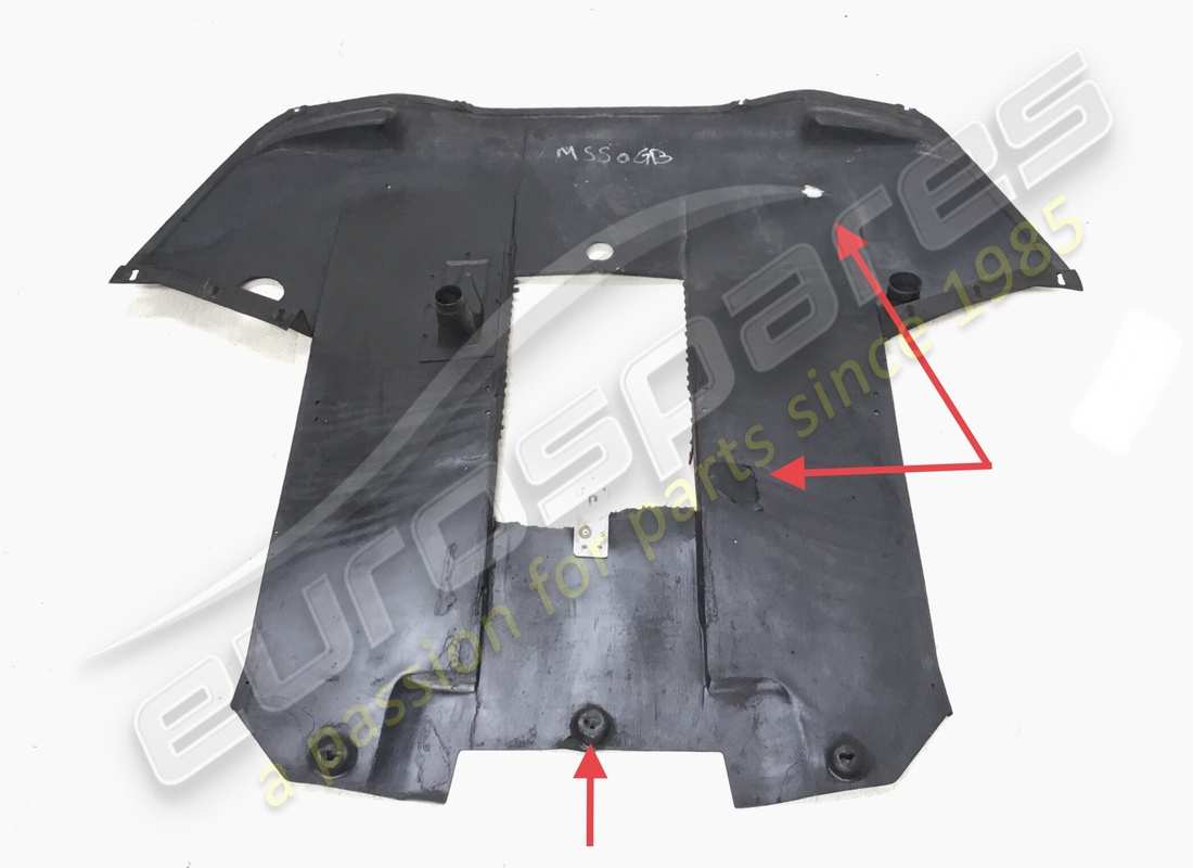Beschädigter Ferrari vorderer aerodynamischer Boden. TEILENUMMER 65663900 (1)