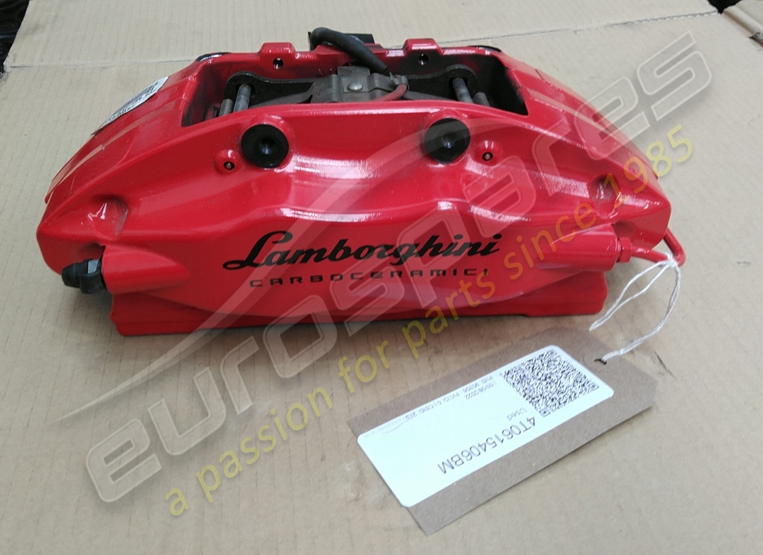 gebraucht lamborghini gleitbremssattel keramik rot. teilenummer 4t0615406bm (2)